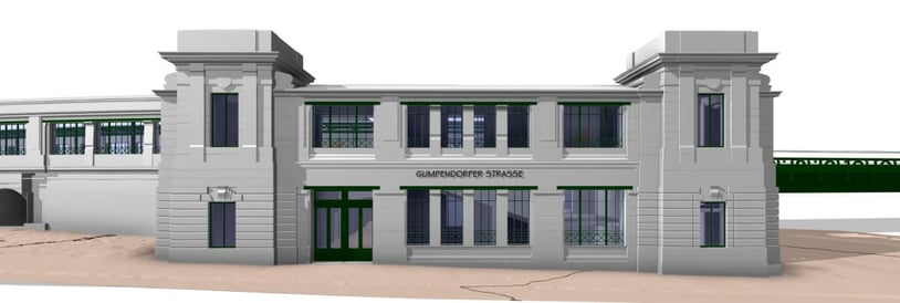 Modèle 3D BIM de la station de métro Gumpendorfer Straße