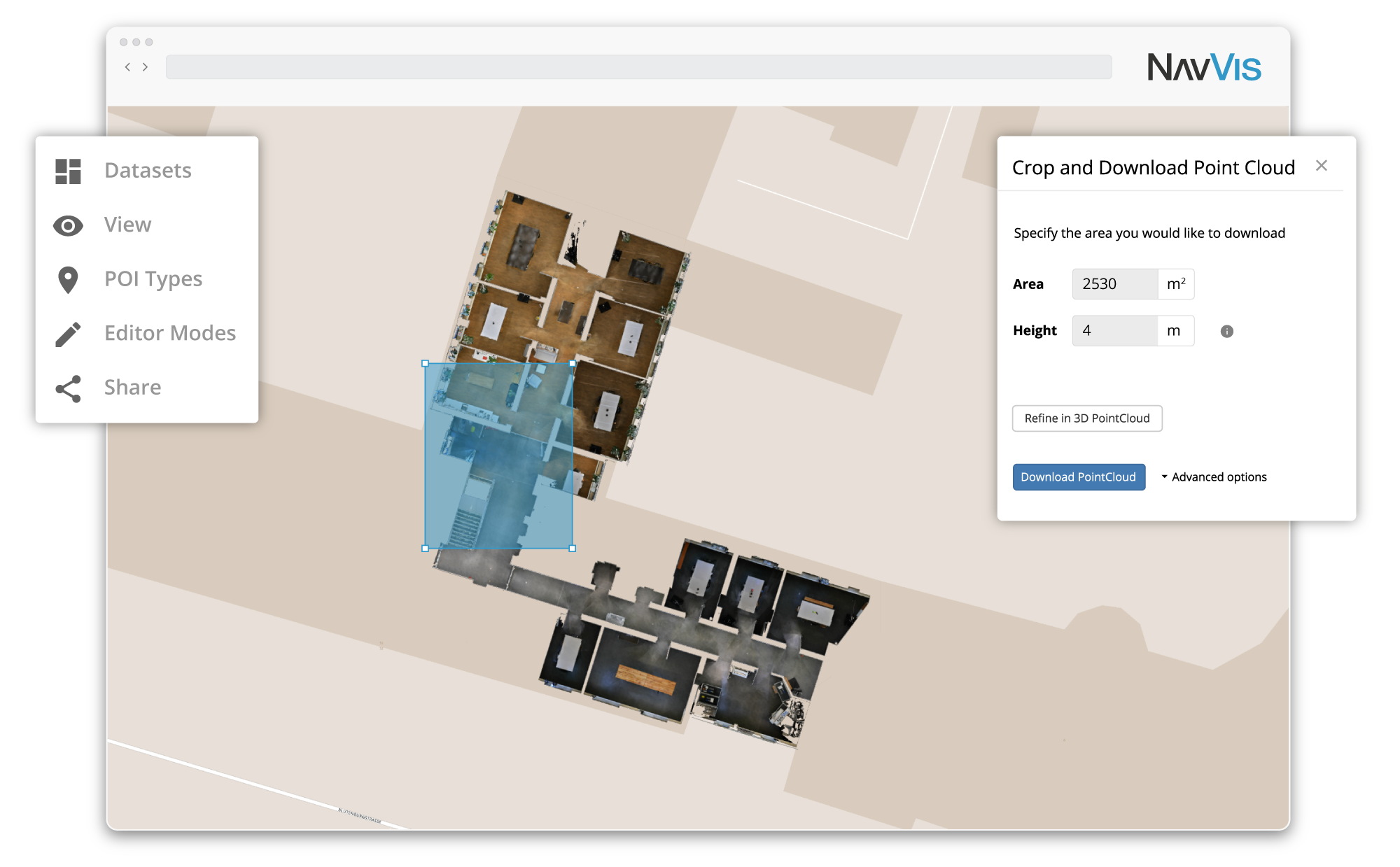 NavVis-Visualisation de bâtiments en 3D basée sur le Web